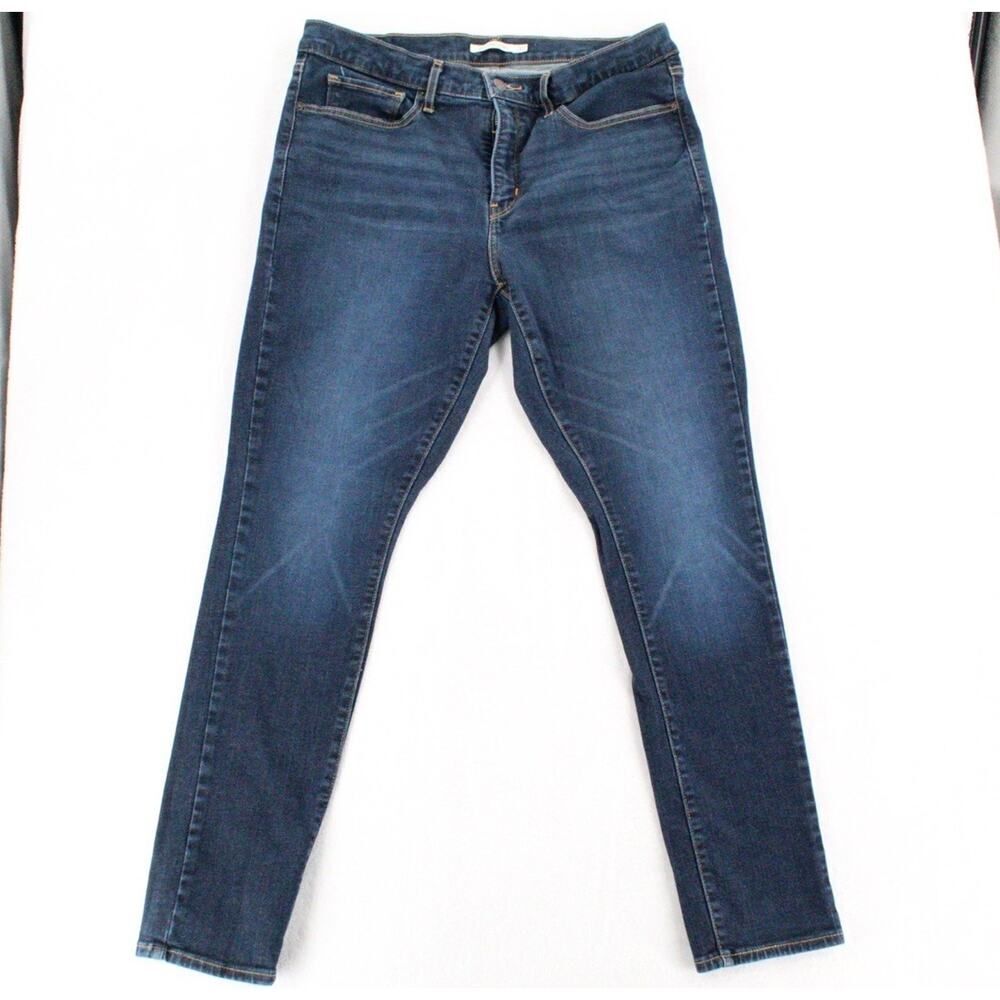 Levi's 311 Shaping Skinny Capri Women's Jeans Size 32 Blue Denim Stretch Casual